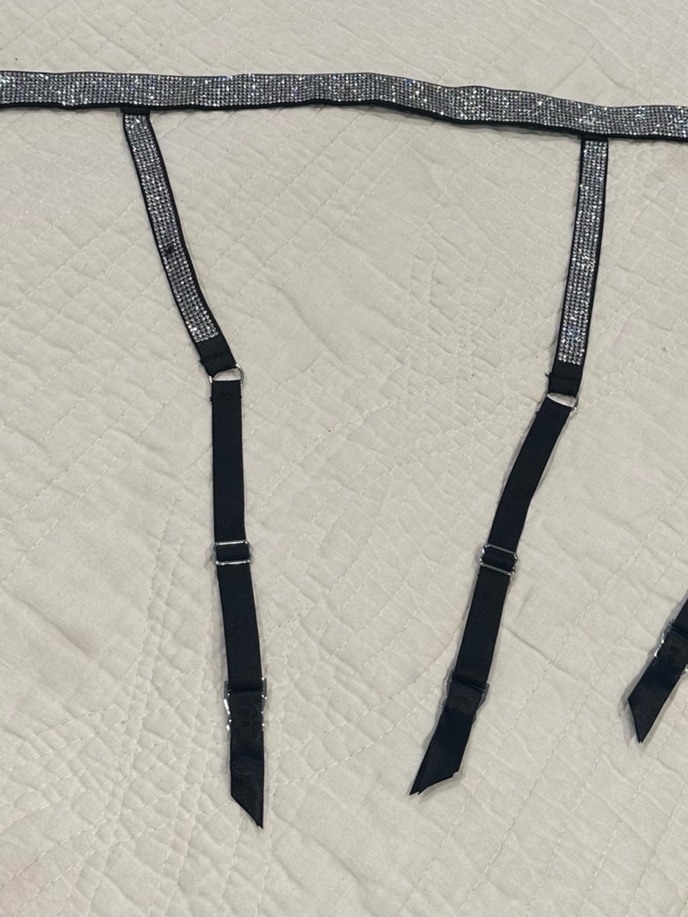 Victoria's Secret Black Rhinestone Garter